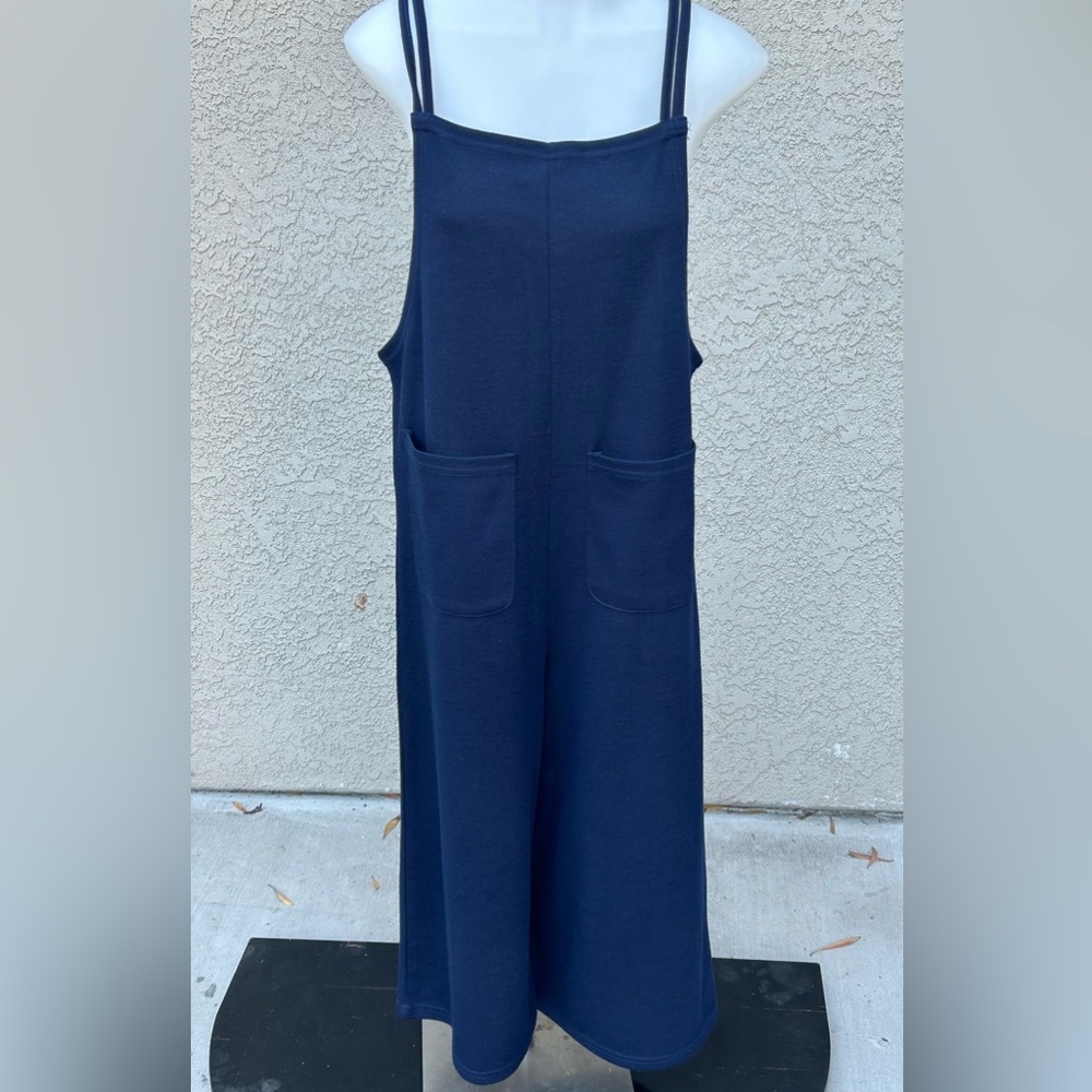 Mod Ref Navy Knit Jumpsuit Wide Leg Crop sz PS   = SO CUTE!